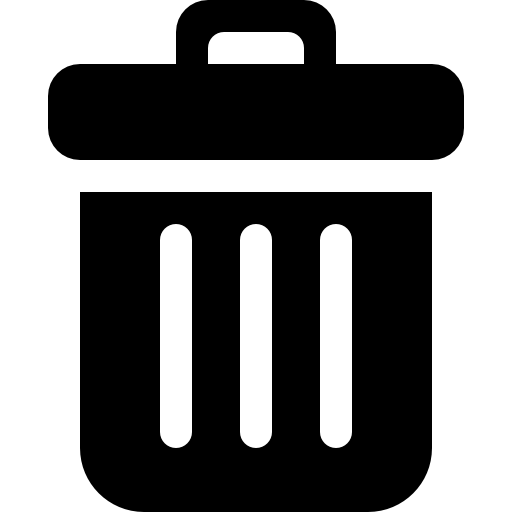 Trash can black symbol